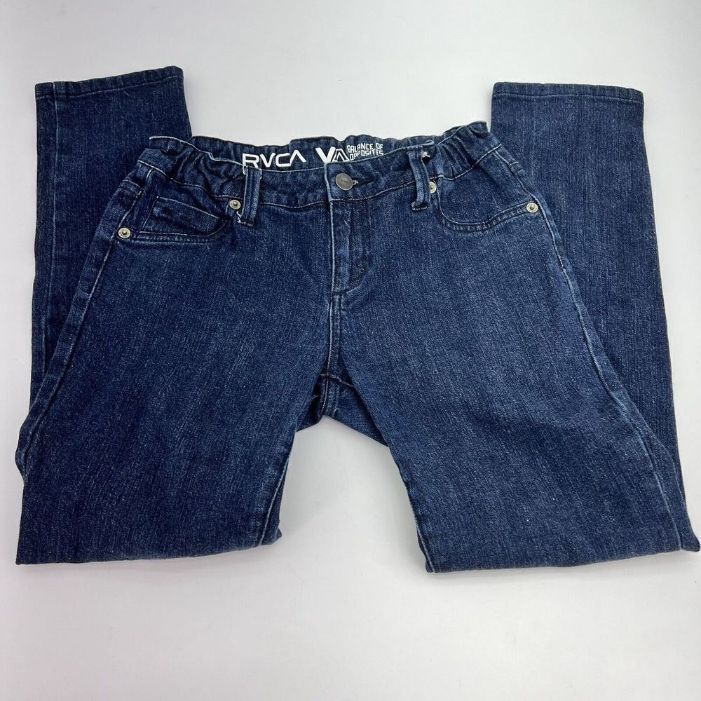 RVCA Blue Jeans Elastic Waist Size 27 Kids